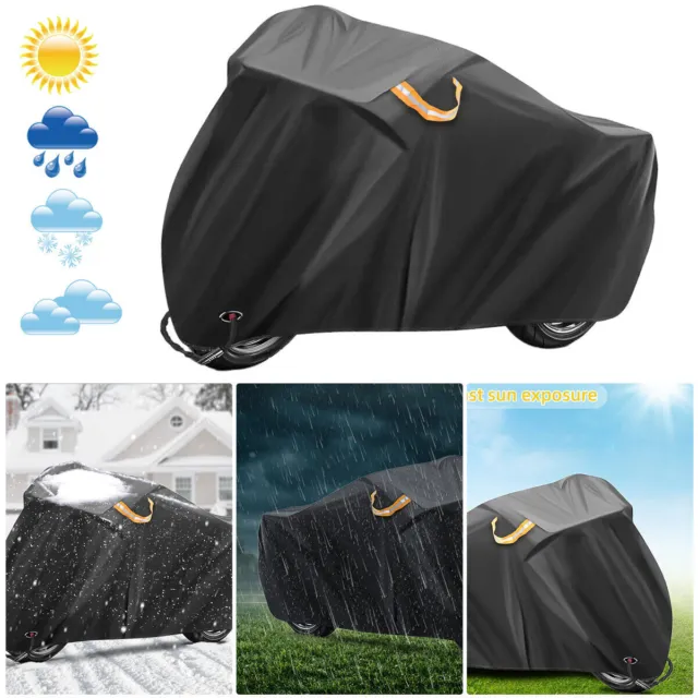 Heavy Duty Waterproof Motorcycle Motorbike Cover Outdoor Rain Dust UV Protector