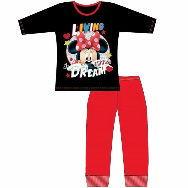 Pigiama pigiama per bambina Minnie taglia età 4-10 anni 100% cotone NUOVO!