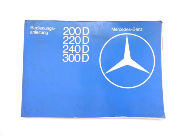 Mercedes W123 A1235844596 Manuale del proprietario Manuale del proprietario