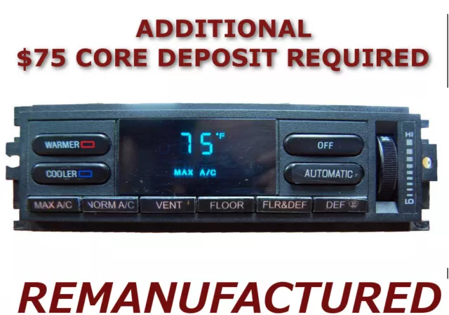 OEM REMAN 1993 1994 Lincoln Town Car AC Heater Climate Control EATC Temperature