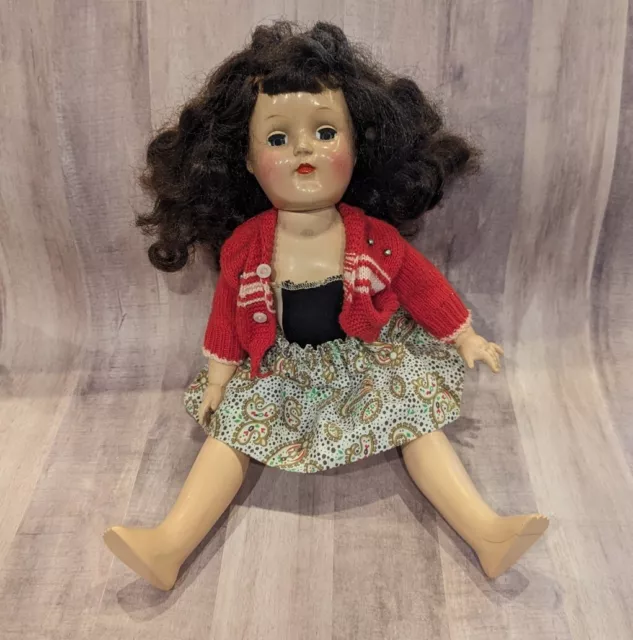 Vintage 16" Ideal Toni Doll P91 Brunette Brown Hair