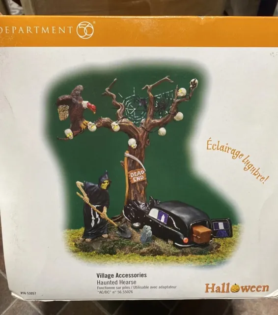 Department 56 HAUNTED HEARSE Halloween Village Accessories # 53057 w/Box