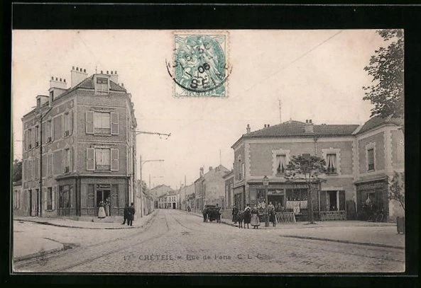 CPA Creteil, Rue de Paris, Patisserie 1906
