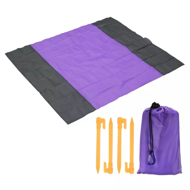 59" x 57" Manta de Playa, Impermeable Picnic Estera para Campamento, Púrpura