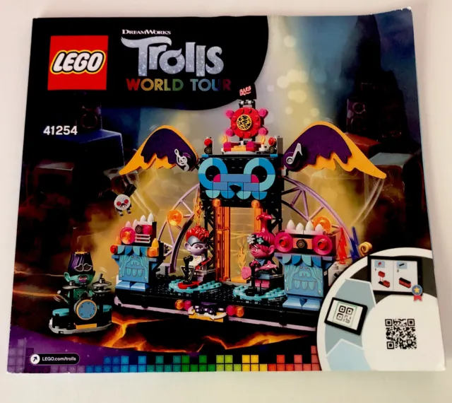 LEGO Trolls World Tour: Volcano Rock City Concert 41254 Instruction Manual Only