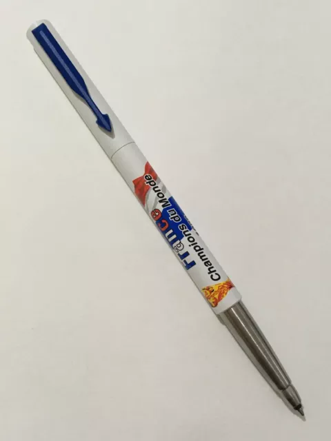 Parker Vector France 98 World Cup Blue Trim Rollerball Pen-Uk-Blue Ink.