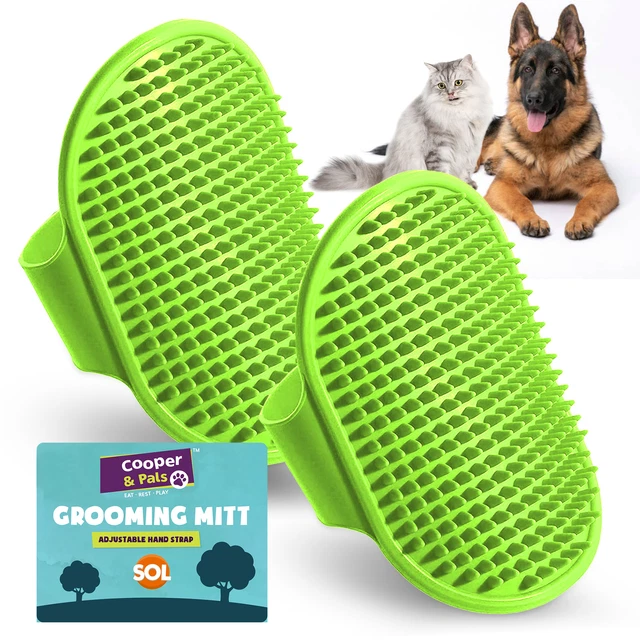 Dog Grooming Mitt Pet Glove Brush | Cat Fur Hair Remover Deshedding Hand Massage