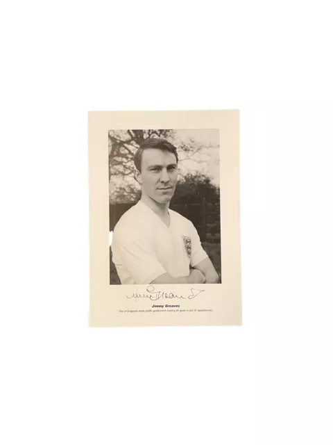 Jimmy Greaves Signed England Photograph With COA Only £25