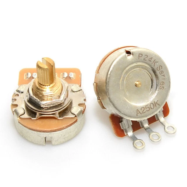 d'arbre de cuivre Arbre court Potentiomètres Guitare En Laiton 3/8 "Fileté 5