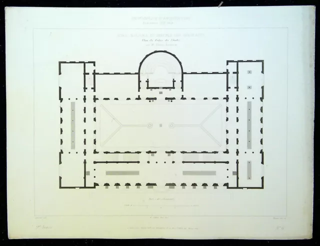 Antique Imperial School Architecture Engraving & Special Fine Arts
