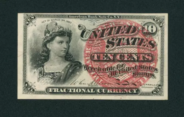 10¢ ((CHOICE CU)) Fourth Issue Fractional Note ** DAILY CURRENCY AUCTIONS