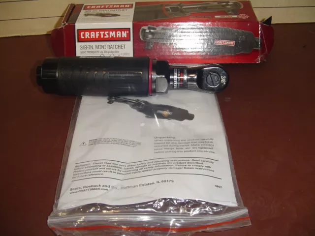 FOR PARTS ONLY Craftsman 19931 3/8" Pneumatic Mini Ratchet Wrench (Air Tool)