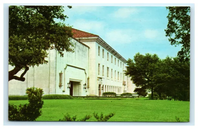 POSTCARD University of Texas Law School Building White Stone Red Roof College