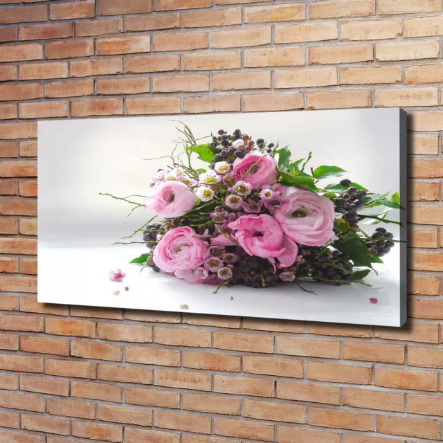 Arte de La Pared Pintura en Lienzo Decoración de Salón 120x60 Ramo de rosas