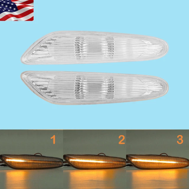 BMW Dynamic Sequential Turn Signals LED Side Marker Lights For BMW - Foto 5