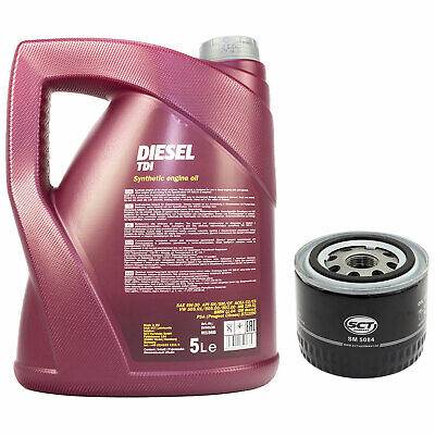 Motoröl Ölfilter SM5084 Set 5W30 5 Liter für Fiat Ducato Kasten Iveco Daily 3