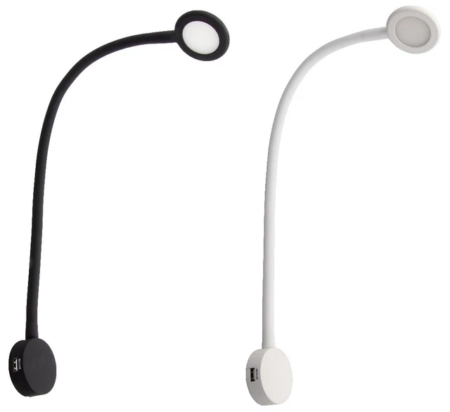 Luce Notturna Per Lettura Lampada Da Lettura Ricaricabile USB Con 8 LED - 3 Temperature Colore Regolabili, Flessibile Per Libri E Lettura Notturna Flessibile 360