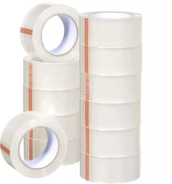 72 Rolls Premium Clear Carton Box Sealing Packing Tape 2.5 Mil Thick 2"x110 yard