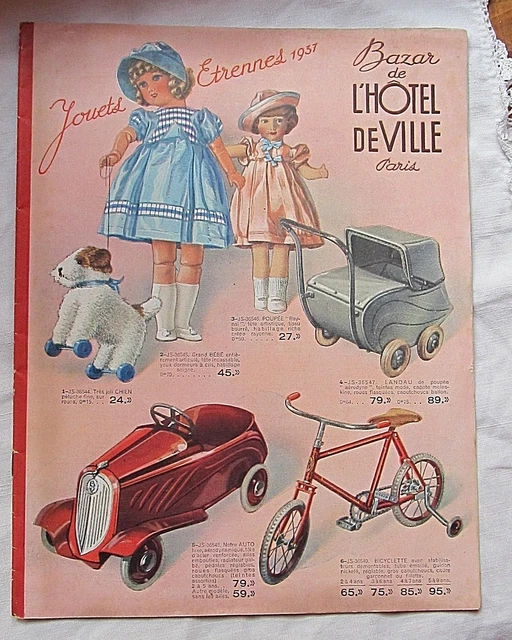 Catalogue Complet Bazar de l'Hotel de Ville Paris Jouets Etrennes 1927