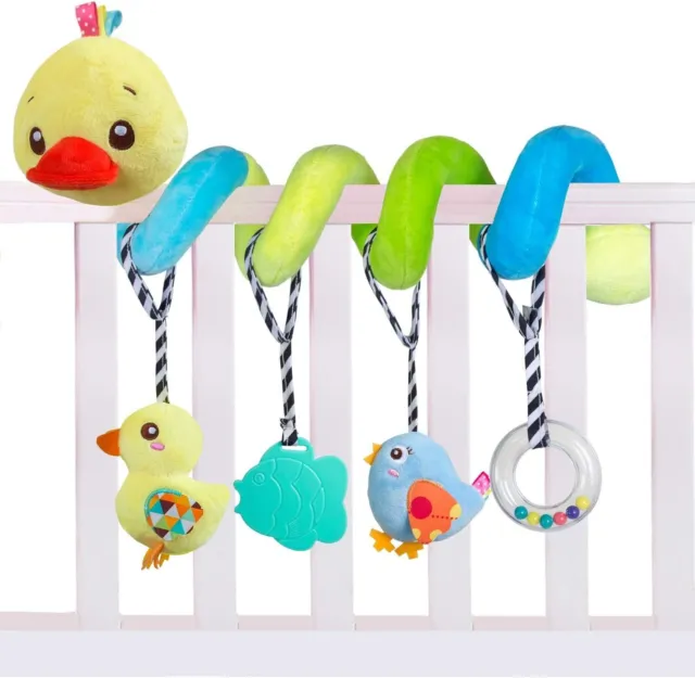 Baby Car seat Toys, Activity Spiral Plush pram Toy for Stroller and Crib