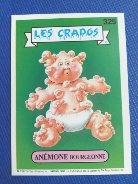 Les Crados série 2/Carte numéro 325 en parfait état/French Garbage Pail Kids.