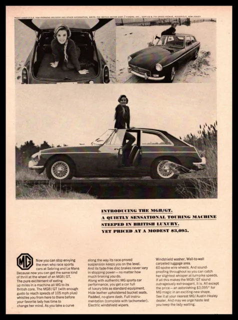 1966 MG MGB GT 105 MPH Top Speed British Motor Corporation Hambro Inc. Print Ad