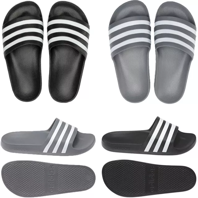 Adidas Mens Sliders Adilette Slide Shoes Beach Summer Sandals Black