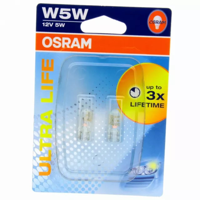 W5W OSRAM Ultra Life 3x Longlife Autolampen 2825ULT-02B DUO Set Blister 2 Stück