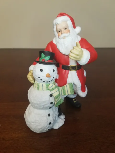 Lenox 1999 Limited Edition Santa Claus with Snowman 7" Fine Porcelain Figurine