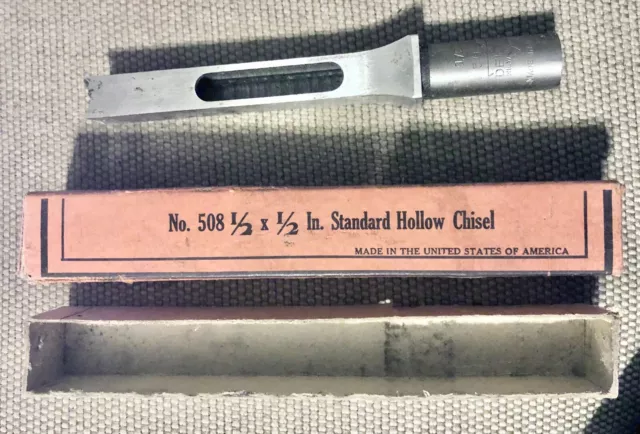 NOS Delta Milwaukee 508 - 1/2" x 1/2" Standard Hollow Chisel - Made in USA