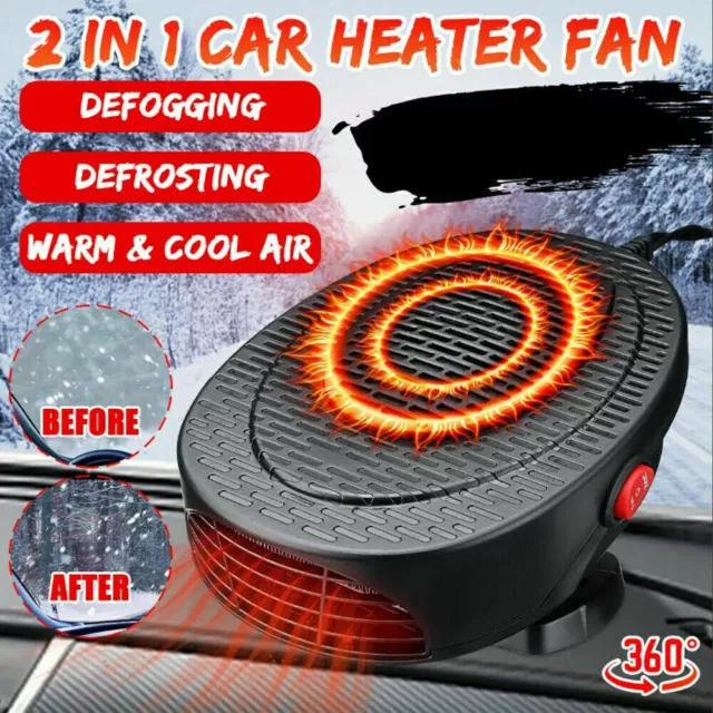300W Portable Car Vehicle Heater Fan Ceramic Heating Defroster Demister DC12V