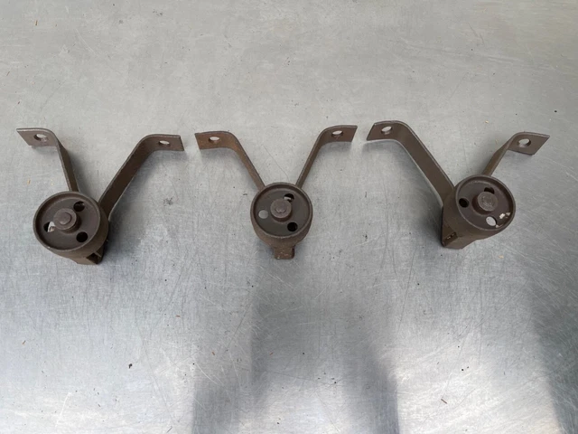 Lot of 3 Hanging Autique  Barn Door Rollers Salvage