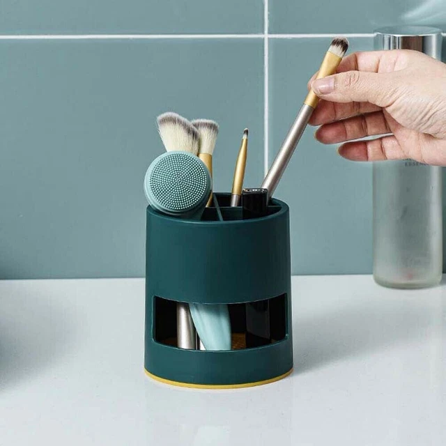 Soporte para cepillo de dientes versátil y ahorro de espacio con múltiples compartimentos