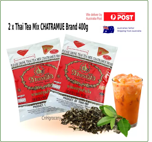 2 x Chatramue Brand Thai Tea Mix 400g Bubble Tea (Expiry date: 07/2025)