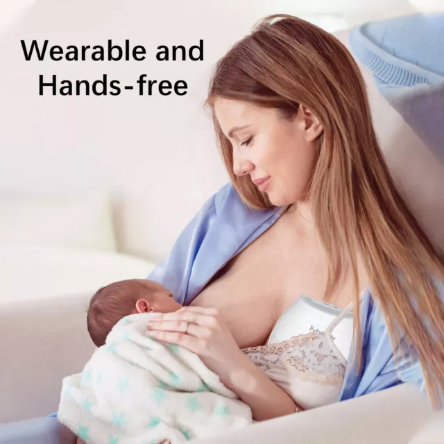 Putybudy 2PCS Portable Breast Pump Hands Free Wearable Electric Breast Pump 2