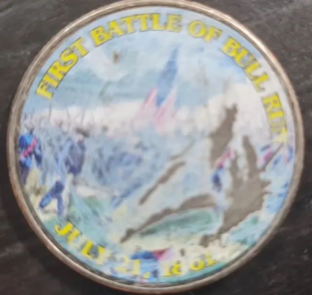 Jfk Half Dollar - Hologram Image Of Battle Of Bull Run - Civil War Memorabilia