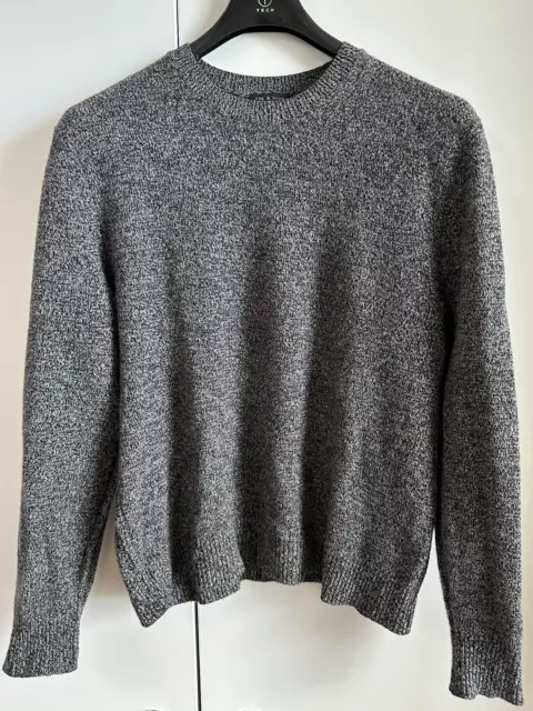 Rag & Bone Gray Marled 100% Cashmere Crewneck Sweater Sz L