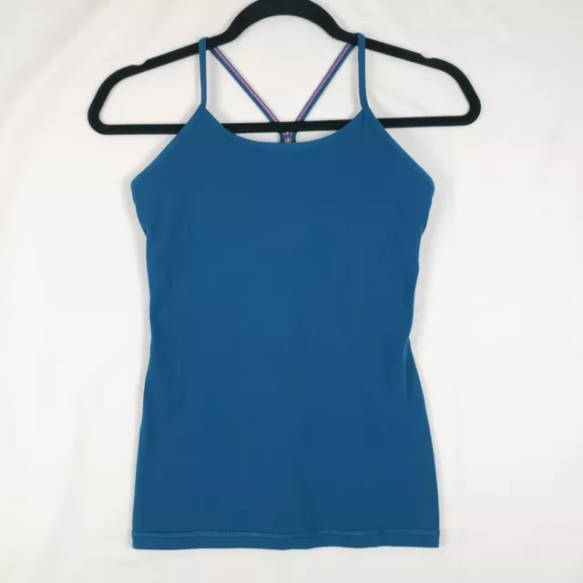 Ivivva by Lululemon Tank Top Girls 12 Shelf Bra Racerback Turquoise