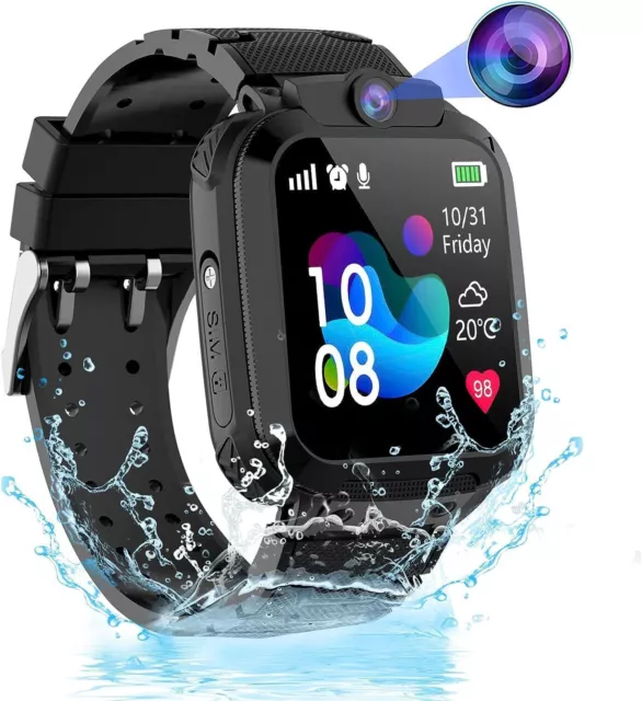Kinder Smartwatch Kamera Telefonuhr SIM LBS Tracker SOS Armbanduhr Wasserdicht