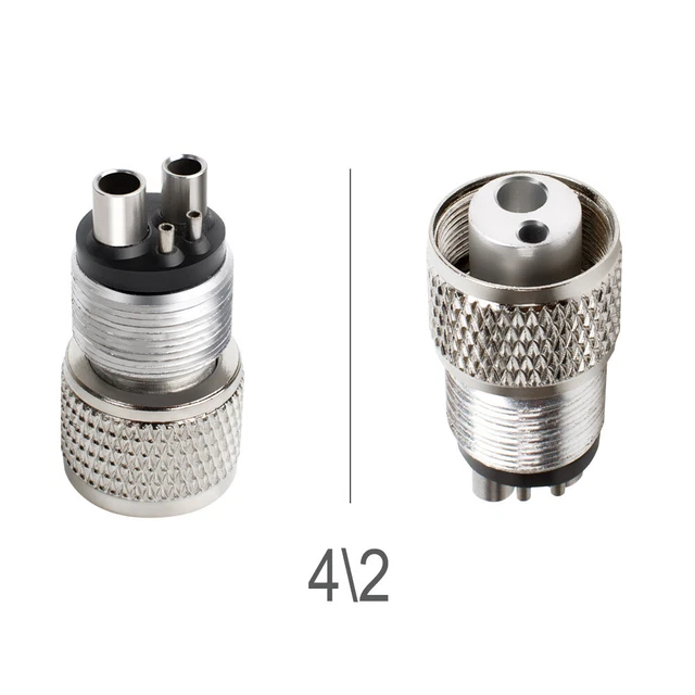 1PCS High Fast Speed Dental Handpiece Tubing Adapter Changer 4 Holes to 2 Holes