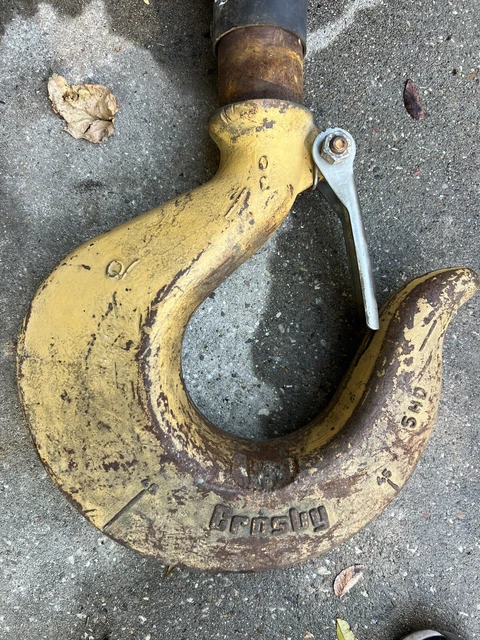 20 TON Crosby Threaded Shank Hook [2-1/2" Shank Diam] [19" L] [14" Hook Diam]