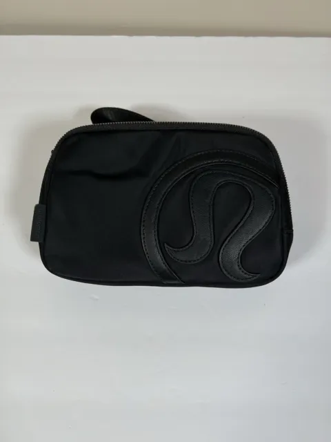 Lululemon Everywhere Belt Bag Bold Logo 1L Fanny Pack Black Black New