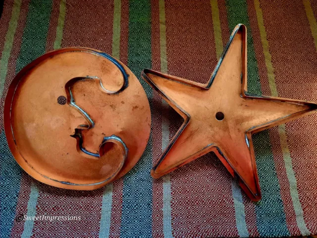 Martha Stewart Copper Cookie Cutters Man in the Moon & Star Light Star Bright