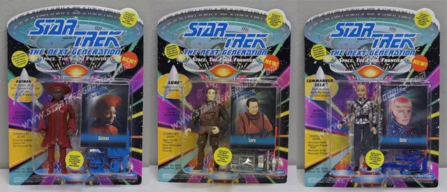 THREE Star Trek: The Next Generation Playmates ACTION FIGURES in MINT Condition!