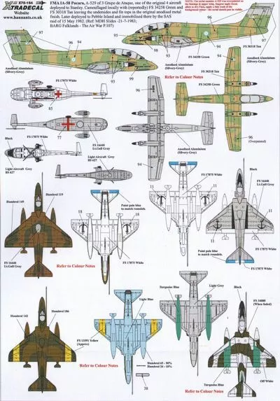 Xtradecal 72154 1:72 Falklands War 1982 Argentina