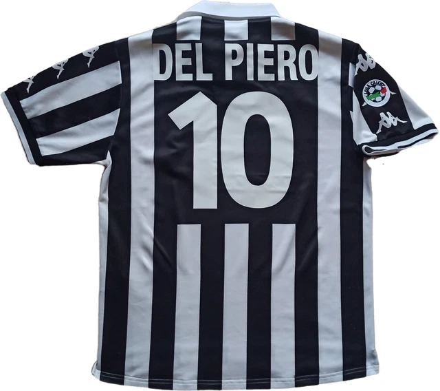 Maglia Juventus 1997/98 Del Piero N&deg;10 Vintage - Manica Lunga, Bianca, Nuova Rara Taglia XL (Senza Marca/Generica)