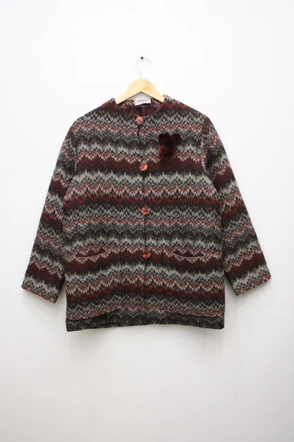 Missoni Donna Vintage Abstract Multicolor Coat Women's Missoni Donna Vintage Abstract Multicolor Coat Women's