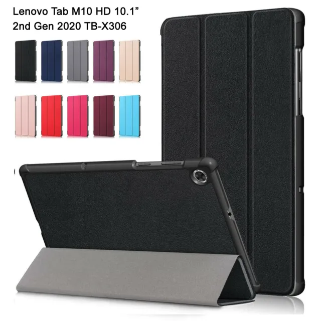 For Lenovo Tab M10 HD 2nd Gen TB-X306 Tablet Slim Magnetic Folding Flip Case