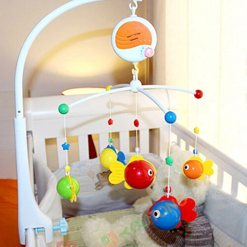 Crib Mobile Infant Bed Baby Musical  Decoration Hanging Rotating Bell Bath Toy
