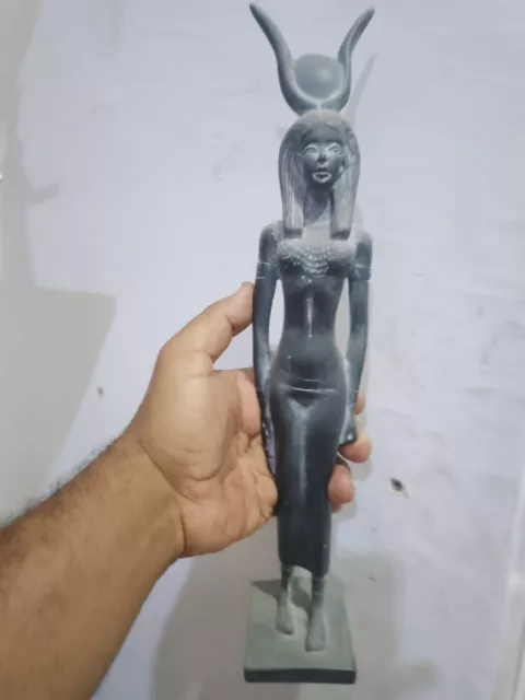 Rare Ancient Egyptian Antiquities Unique statue of  goddess Hathor Egyptian BC